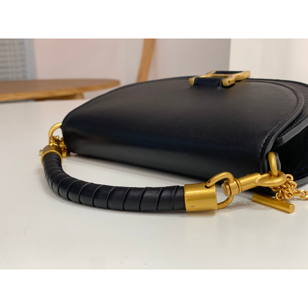 Bolsa Chloé Tote Marcie Chain Flap 22.5x15.5x7cm (Preta e outras cores)