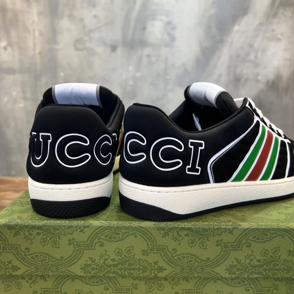 Tênis Gucci Screener With Web Neoprene Preto