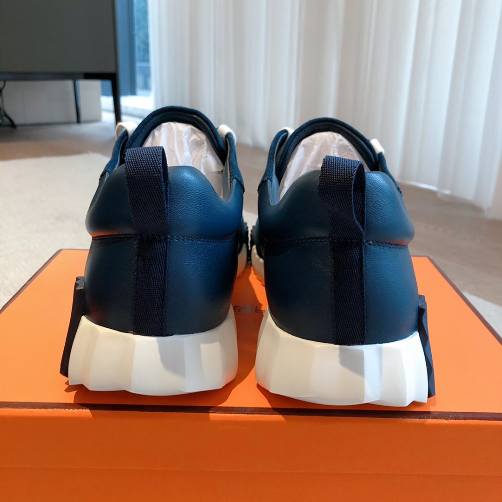 Tênis Hermès Bouncing Azul/Branco Logo Azul