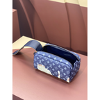 Necessaire Louis Vuitton LV Couro Monogram Denim Azul 28x15x16.5cm