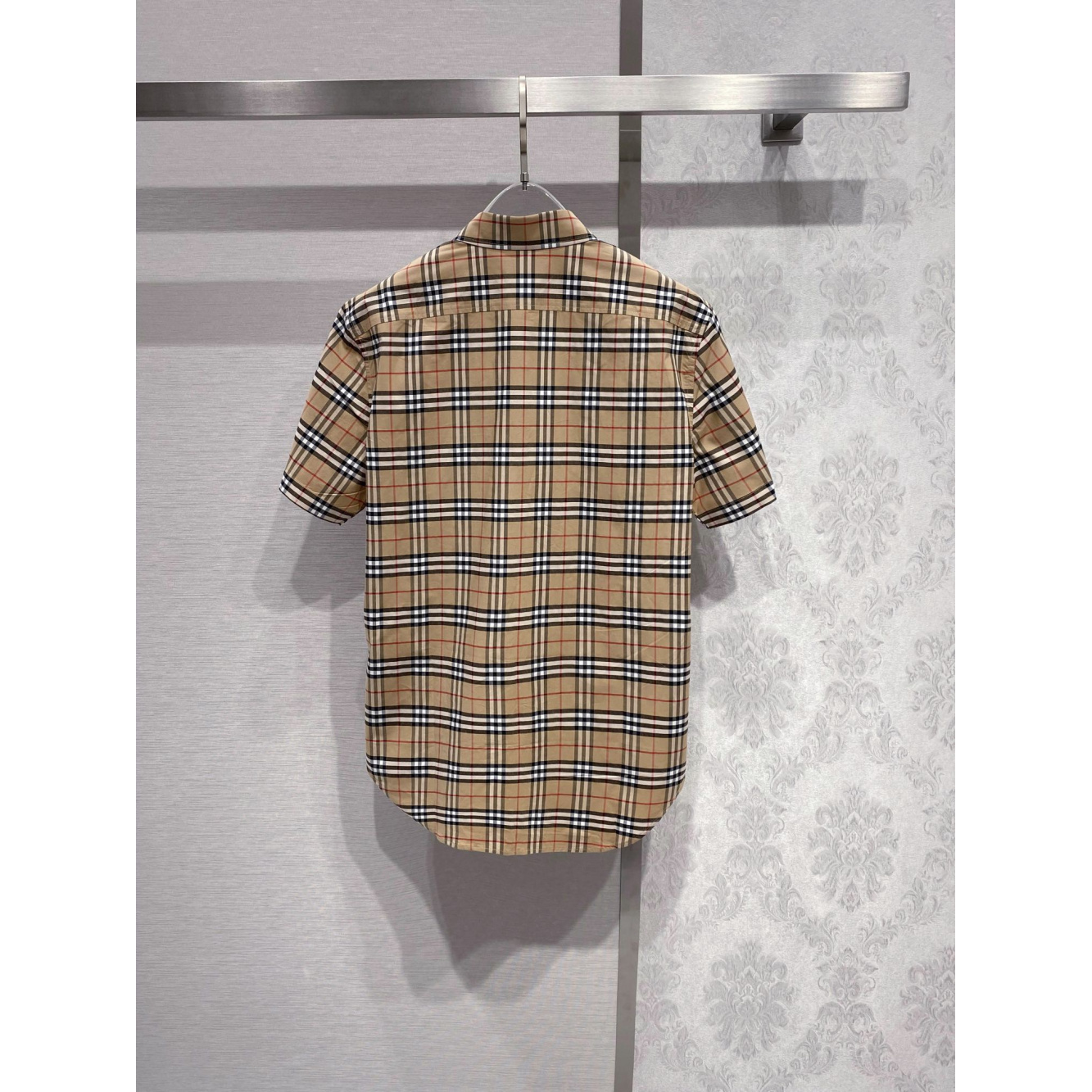 Camisa Burberry de algodão Check cor Areia