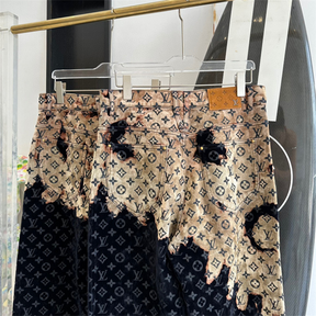 Conjunto Louis Vuitton LV Jaqueta e Calça Jeans Monogram Denin