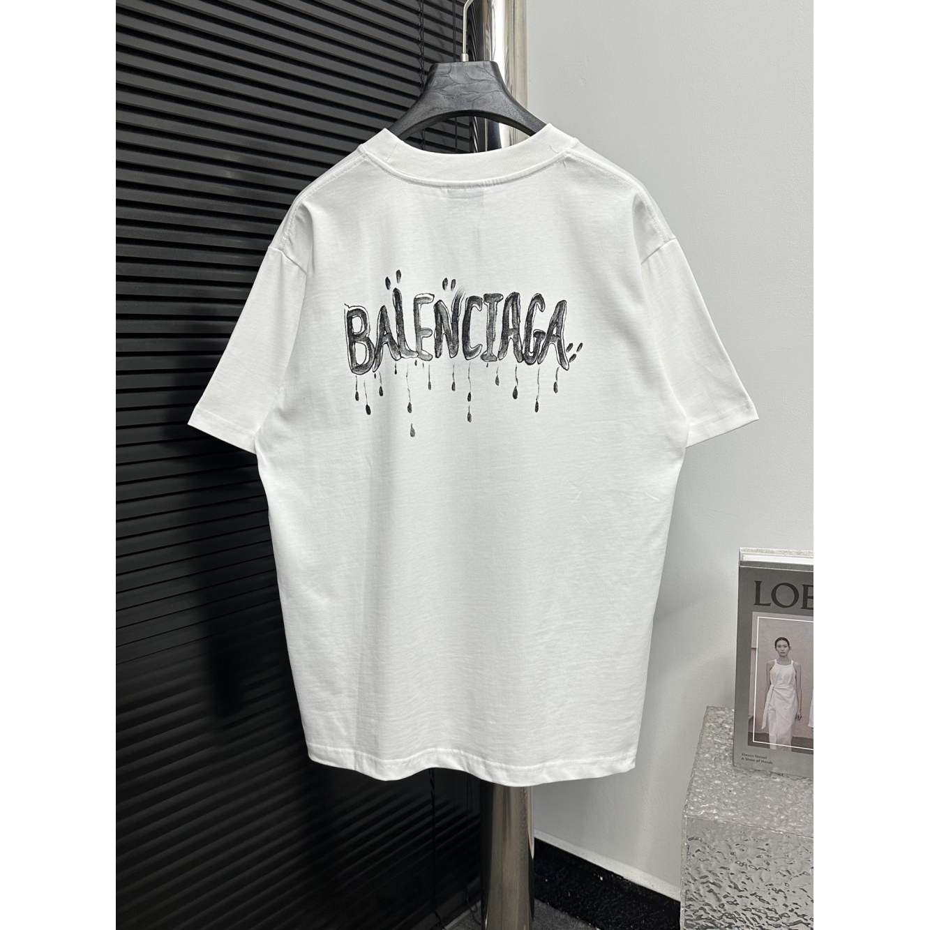 Camiseta de Algodão Balenciaga Oversize Branca
