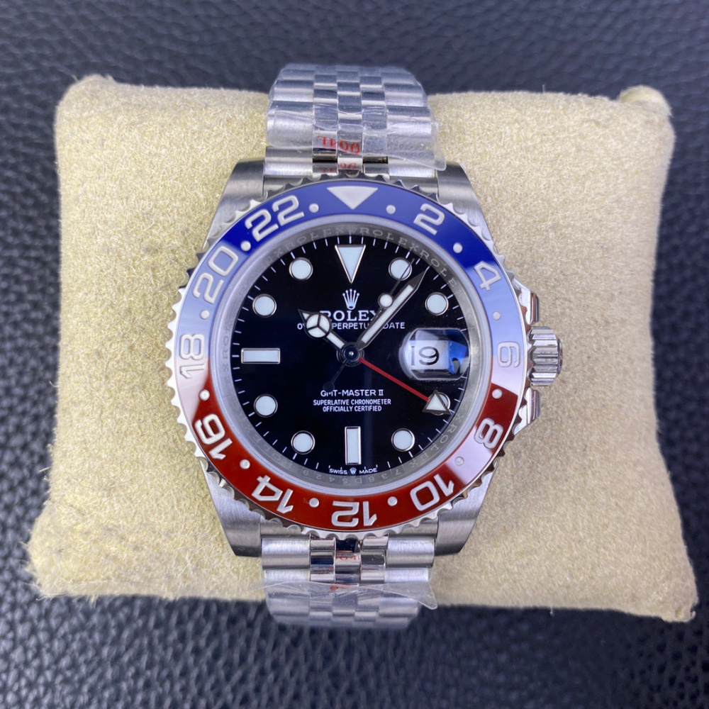 Rolex GMT Master II Prata/Preto/Azul e Vermelho