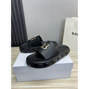 Slide Balmain Chinelo Preto com Logo B