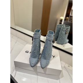 Bota Givenchy Denin com Cristais Capucines East-West