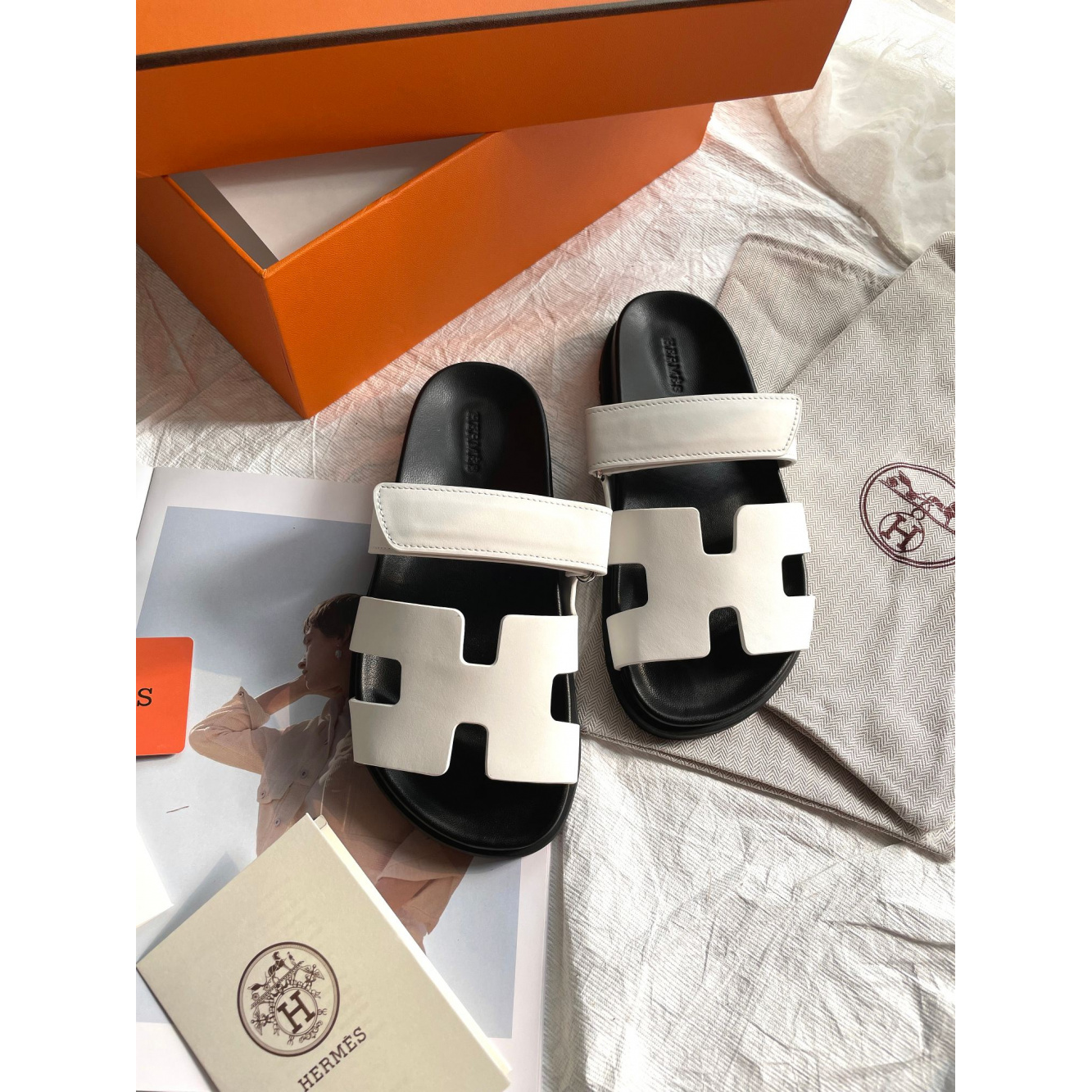 Sandália Hermès Chypre Branca