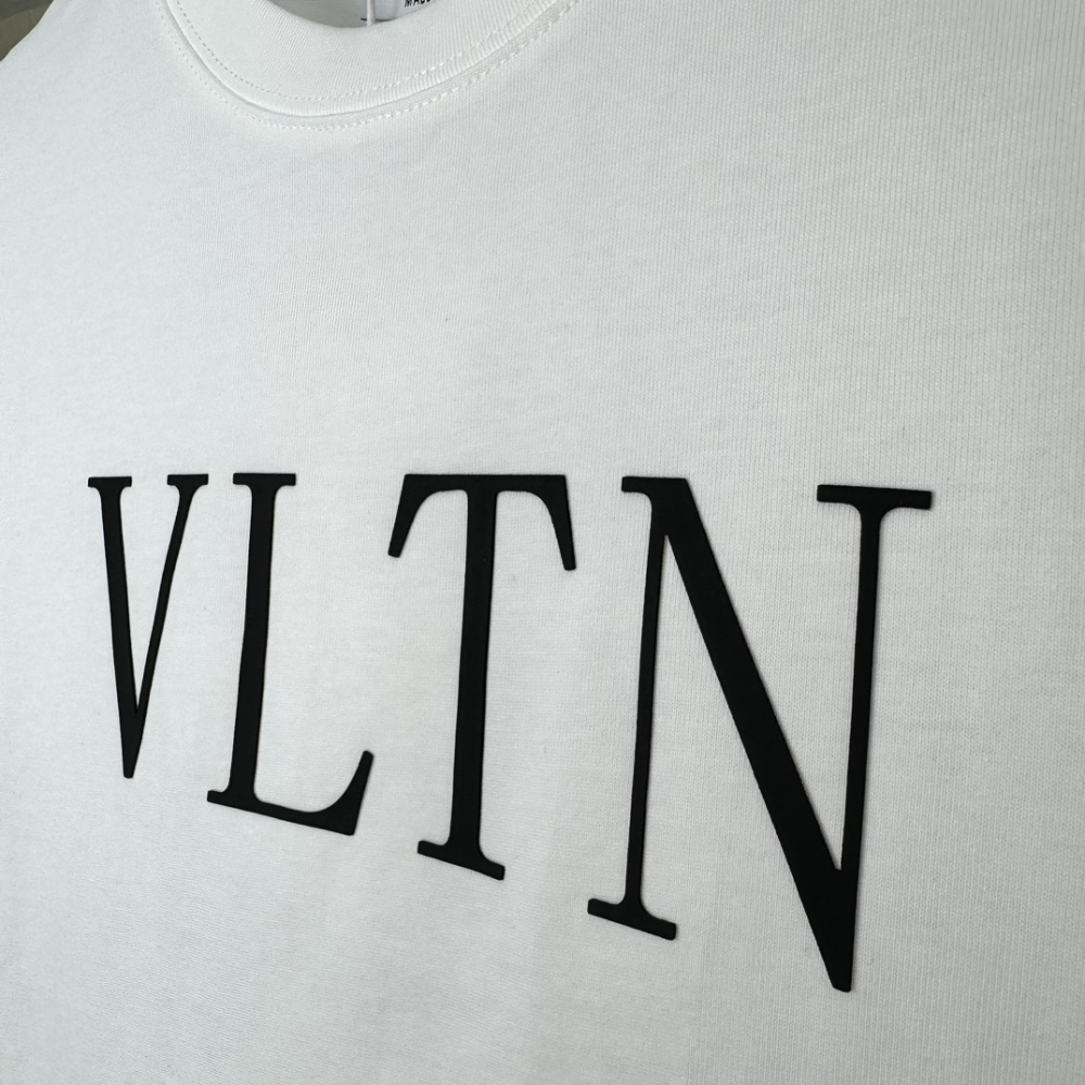 Camisa Valentino de algodão com estampa VLTN Branca