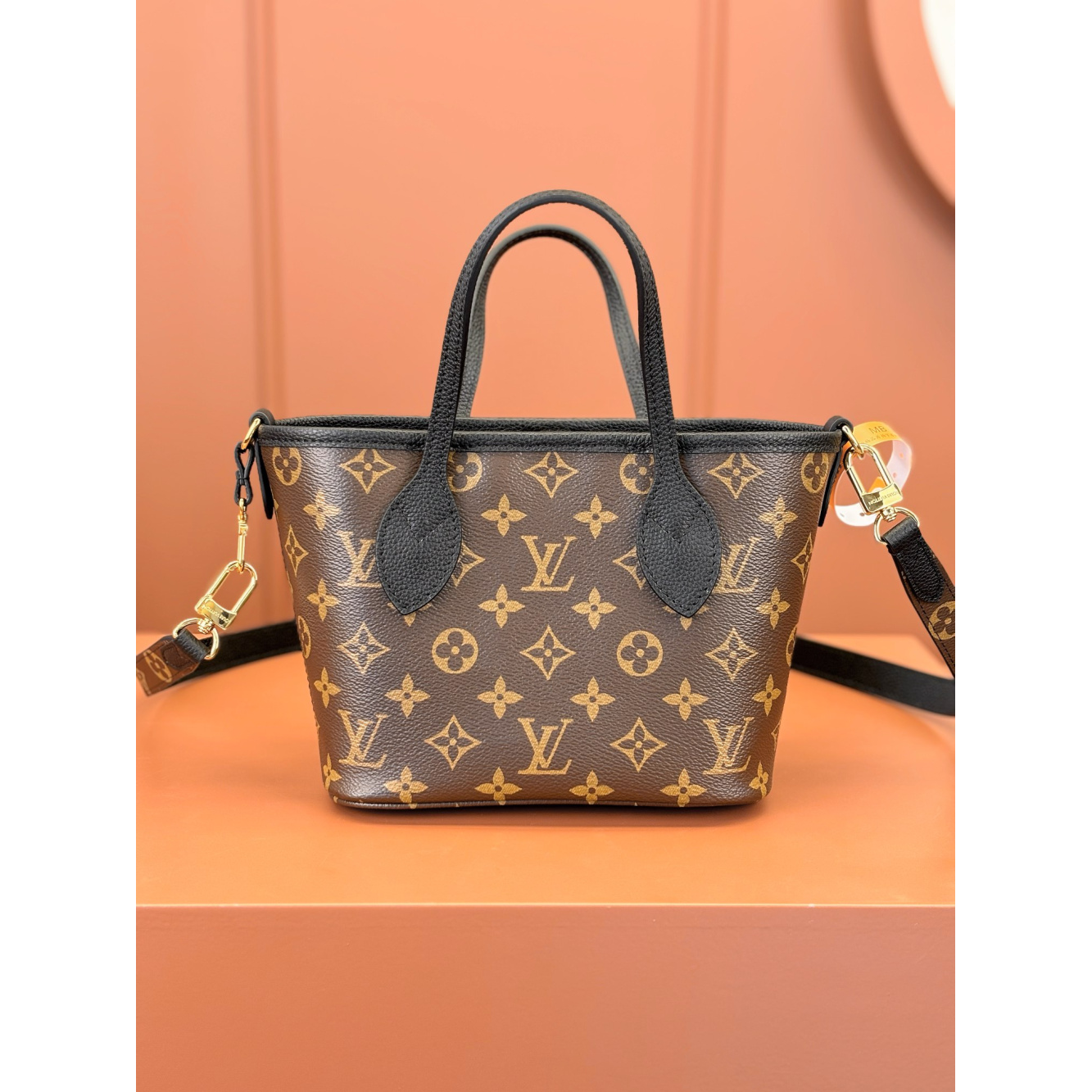 Bolsa Louis Vuitton Neverfull Inside Out PM LV (Preta, Marrom, Cinza) 24x14x9CM