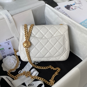 Bolsa Chanel Flap Branca 14.5X23.5X7CM