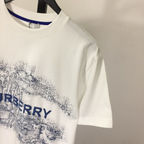Camisa Burberry de algodão Branca com logo Azul