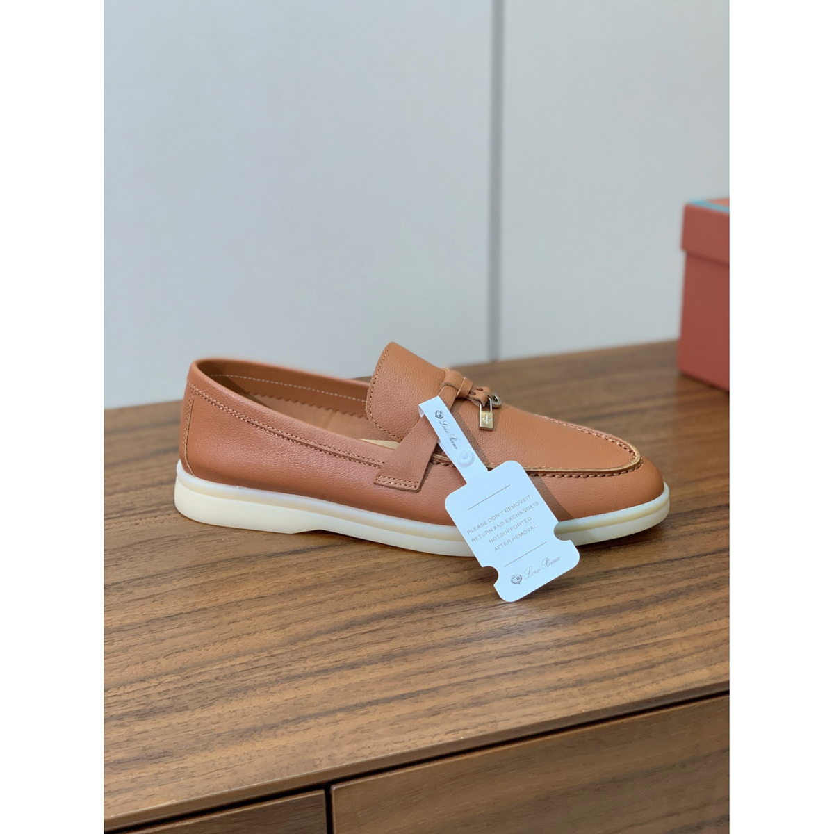 Summer Charms Walk Loro Piana Loafer Couro Marrom