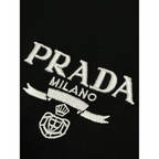 Camisa Prada em algodão com Bordado Prada Preta