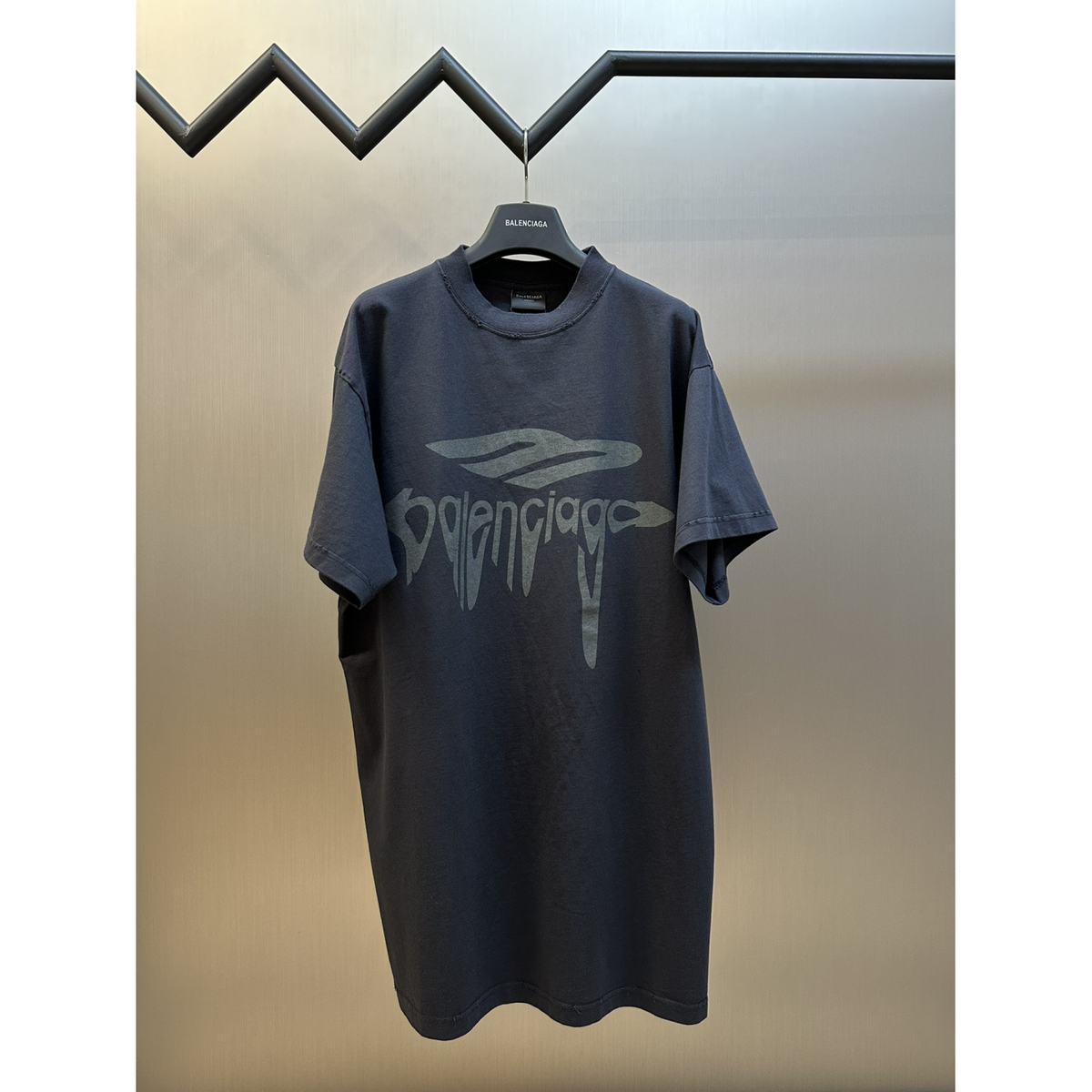 Camiseta de Algodão Balenciaga 3B Oversize Preta