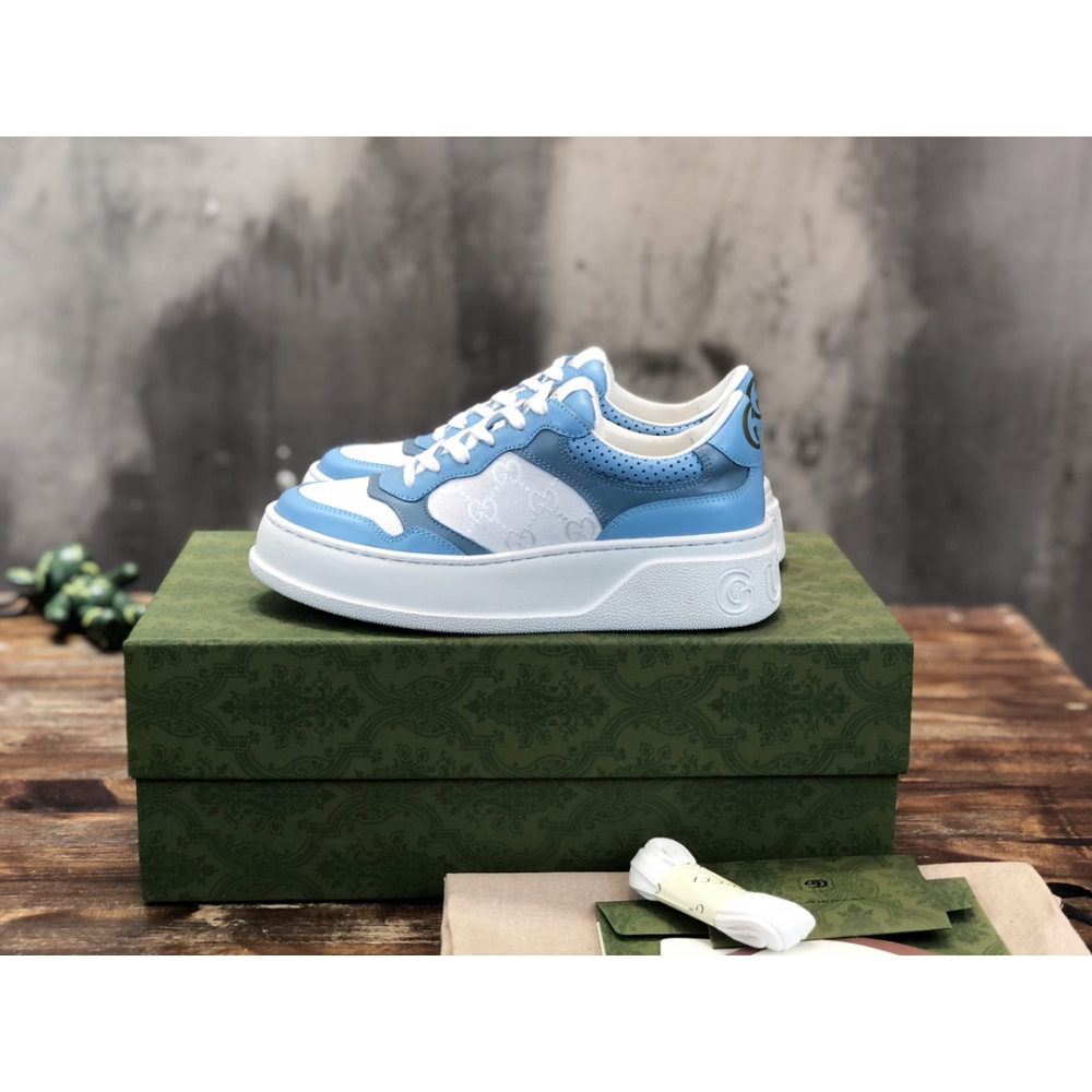 Tênis Gucci GG Supreme Azul/Branco