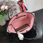 Bolsa Louis Vuitton Neverfull Damier Ébene Interior Rosa