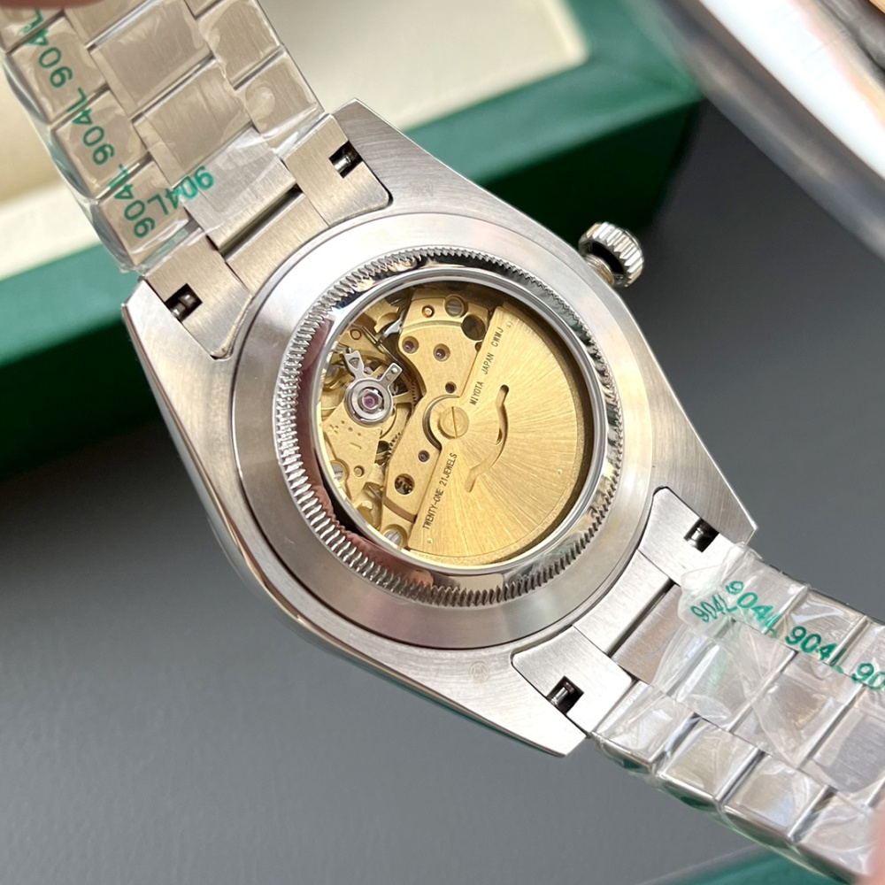 Rolex Day-Date Prata/Azul Marinho