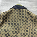 Conjunto Gucci Camisa e Bermuda Seda Azul e Bege