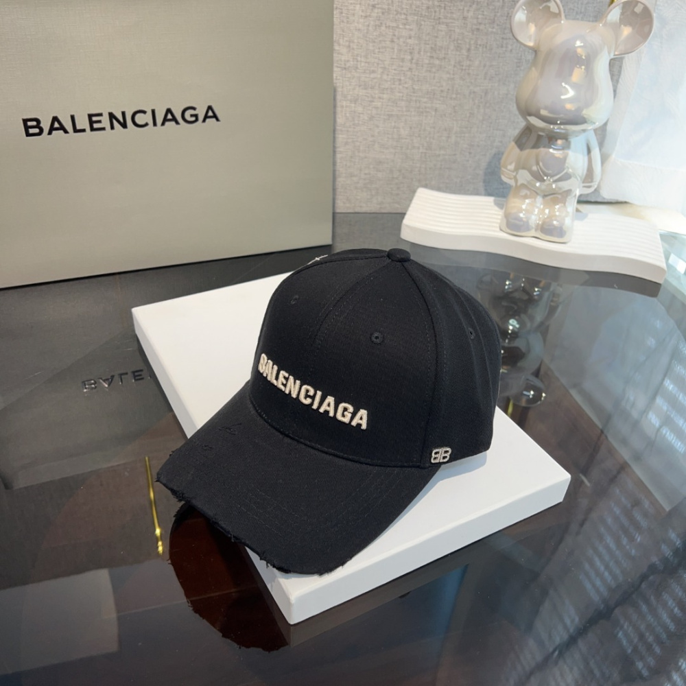 Boné Balenciaga em Tecido Algodão Preto
