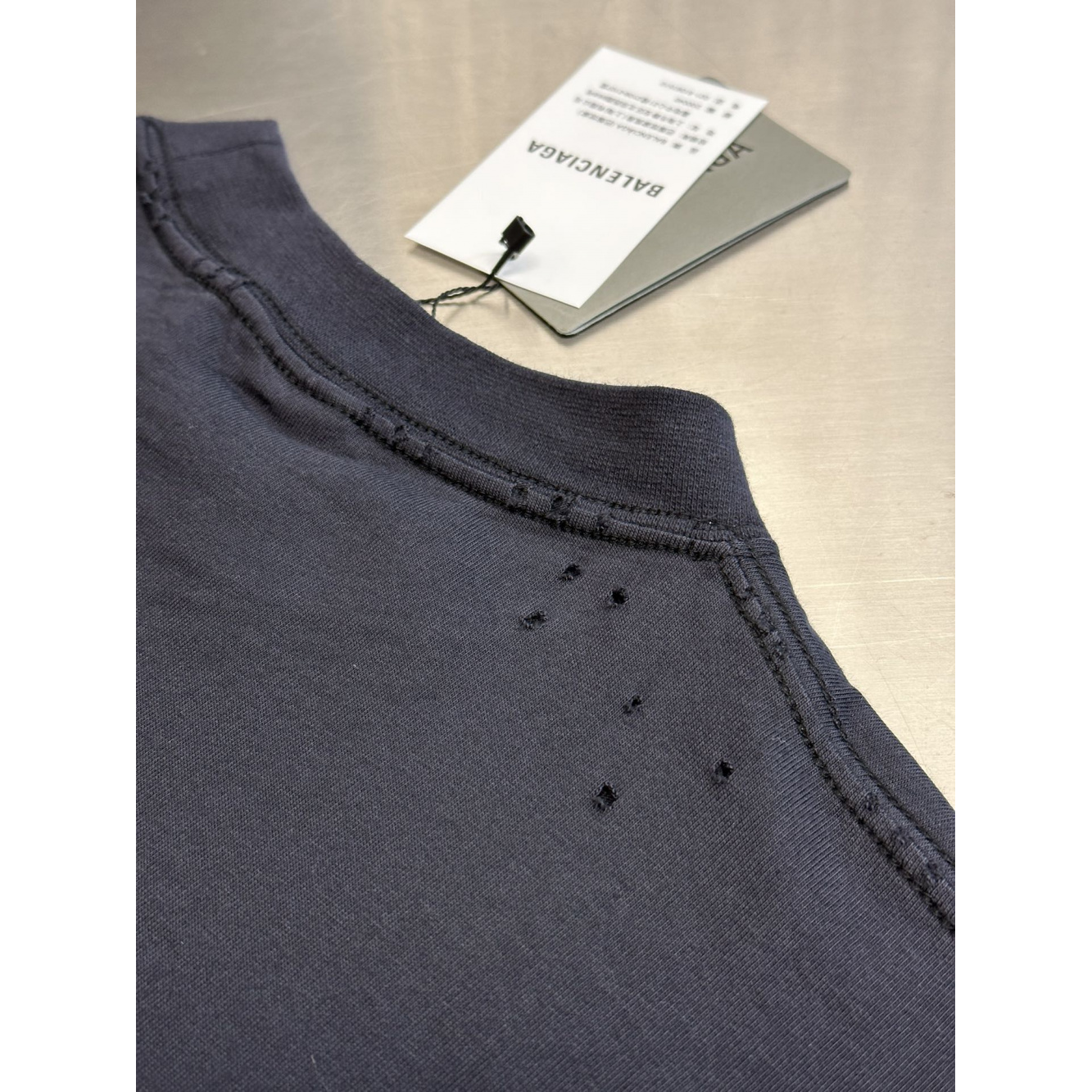 Camiseta de Algodão Balenciaga 3B Oversize Preta