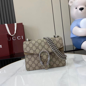 Bolsa Gucci Dionysus GG Estampa Marrom 20x16x5cm