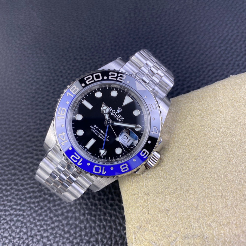 Rolex GMT Master II Prata/Preto e Azul