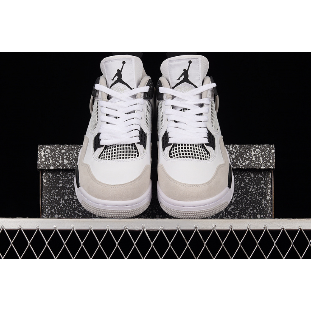AIR JORDAN 4 RETRO MILITARY BLACK WHITE/BLACK-NEUTRAL GREY