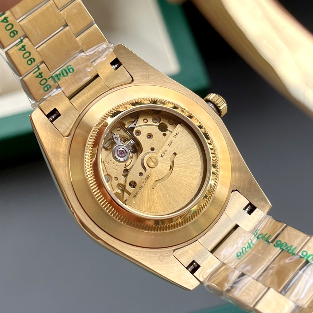 Rolex Day-Date Dourado/Verde Vivo