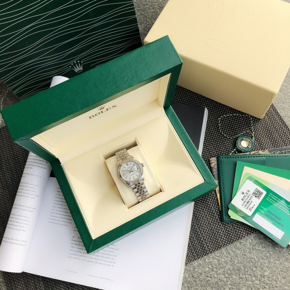 Rolex Datejust Prata/Branco