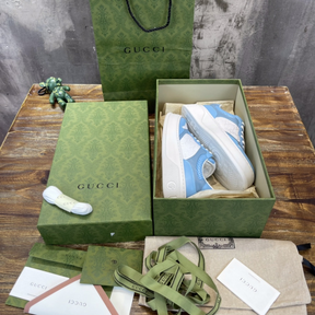 Tênis Gucci GG Supreme Azul/Branco