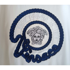 Camiseta Versace de Algodão com Estampa de Logo Branca Camisa