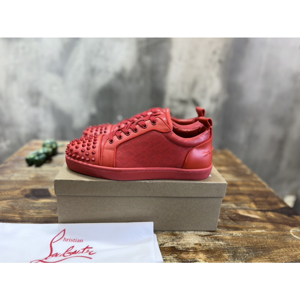 C. Louboutin Tênis Cano Baixo Vermelho