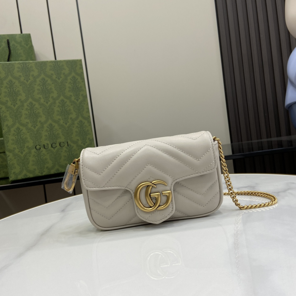 Bolsa Gucci GG Marmont Super Mini/Média/Grande Off White