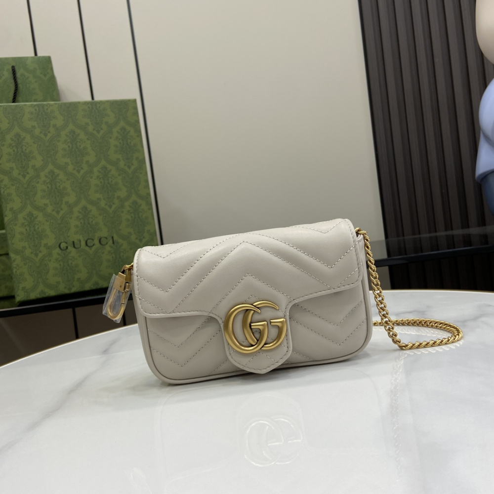 Bolsa Gucci GG Marmont Super Mini/Média/Grande Off White