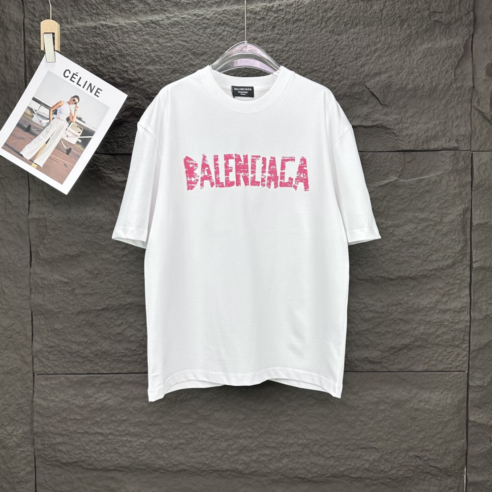 Camiseta de Algodão Balenciaga Branca