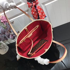 Bolsa Louis Vuitton Neverfull Monogram Canvas Interior Vermelho