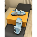 Sandália Louis Vuitton Mule LV Sunset Jean Monogram