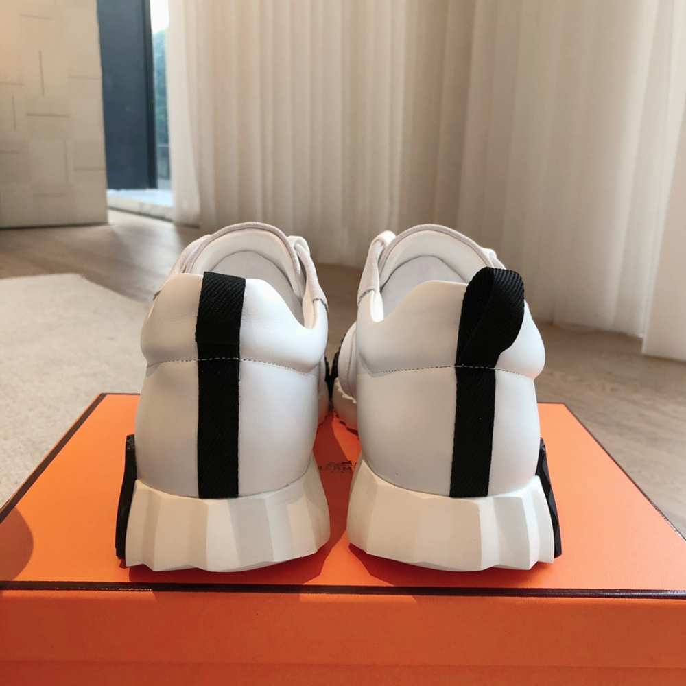 Tênis Hermès Bouncing Couro Preto&Branco