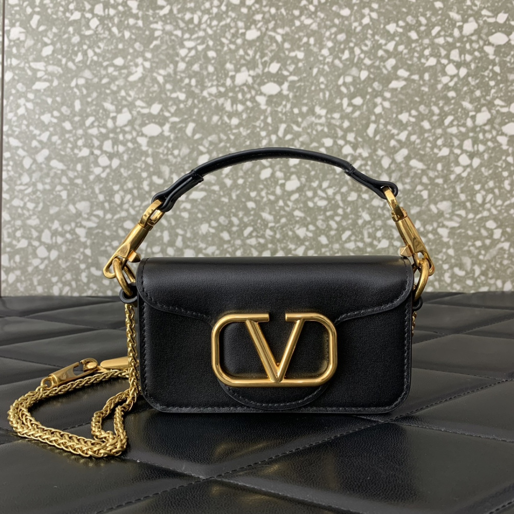 Bolsa Valentino Garavani Tiracolo AllTime de Couro 13x7x4.5cm (Preta e outras cores)