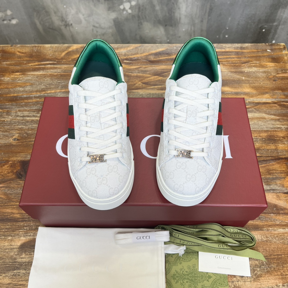 Gucci Sneaker Ace With Web Branco