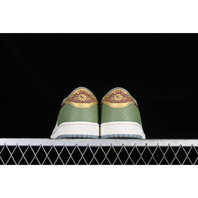 AIR JORDAN 1 LOW YEAR OF THE DRAGON CEDAR/OIL GREEN/LIGHT PUMICE/DARK TEAM RED
