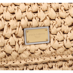 Bolsa Dolce & Gabbana Tote Elongated Sicily (2 tamanhos) Preto/Bege