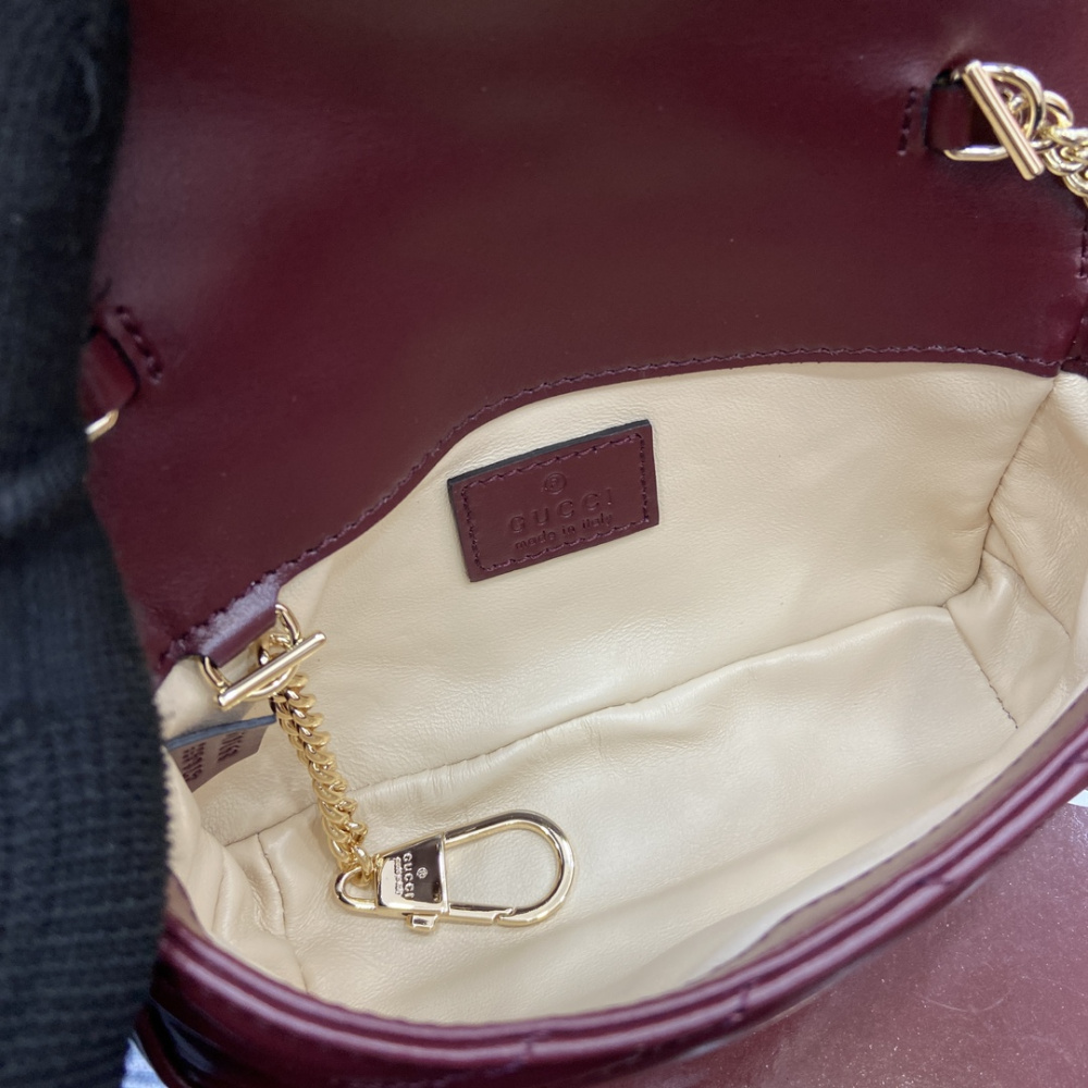 Bolsa Gucci GG Marmont Couro Rosso Ancora Super Mini/Média/Grande