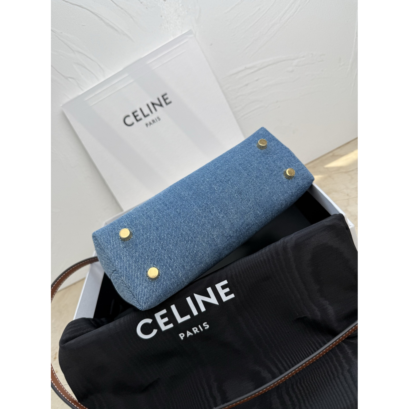 Bolsa Celine Nino Teen em Denim 20.5x13x8cm