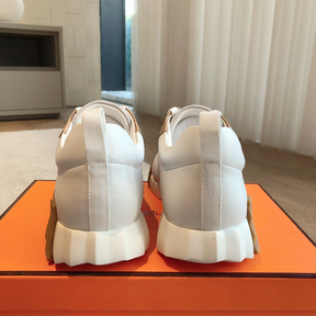 Tênis Hermès Bouncing Cinza/Off Logo Marrom
