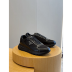 Tênis Prada em Couro e Re-Nylon Preto