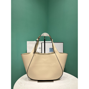Bolsa Prada Tote Média em Couro 28x20.5x7.5cm (Preto e outras cores)
