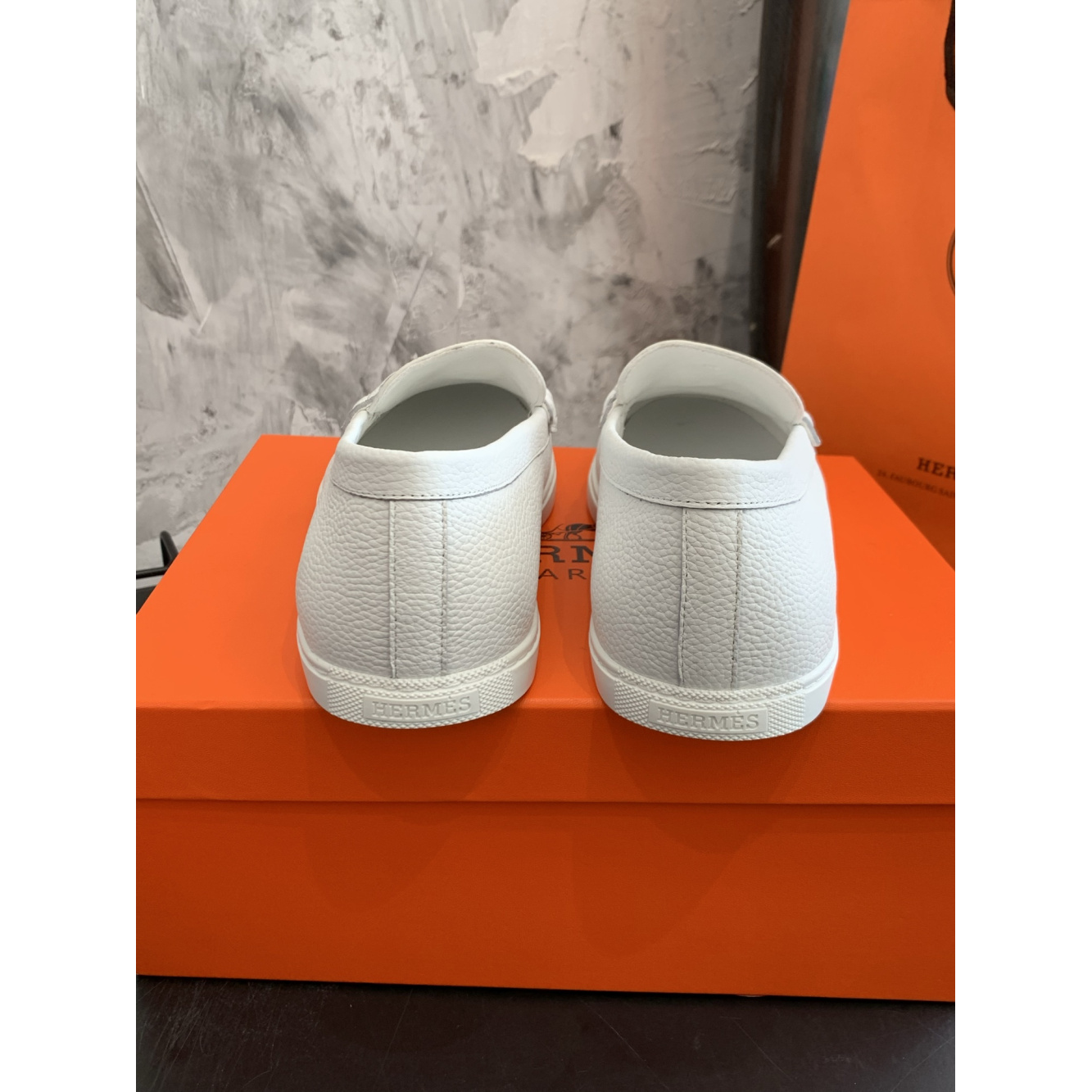 Tênis Hermès Mocassim Ignacio Branco