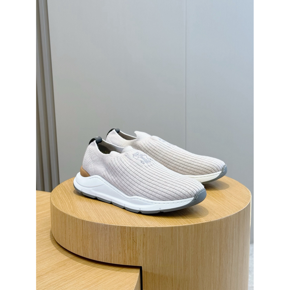 Brunello Cucinelli Tênis Slip On Branco