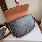 Bolsa Celine Folco Shoulder Bag em Triomphe Canvas 20x14x5cm